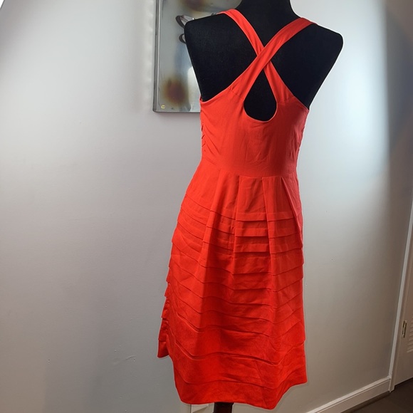 Eva Franco Anthropologie Spicy Orange Sleevesless Dress - Picture 5 of 11